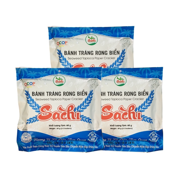 Bánh Tráng Rong Biển Nướng Sẵn SACHI 60Gram