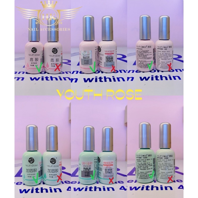 Base top hoa hồng HK NAIL ACCESSORIES chính hãng