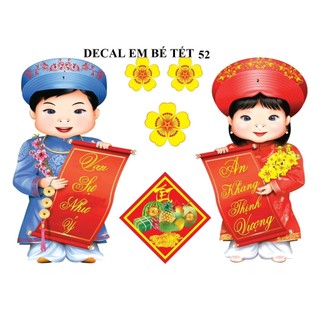 Decal dán 3D trang trí tết 2023