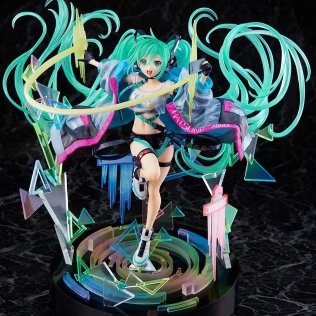 Hatsune miku nhân vật may mắn túi bí ẩn hộp anime nhân vật phụ kiện dễ thương mô hình búp bê váy cưới tuyết cảnh trang trí đồ chơi