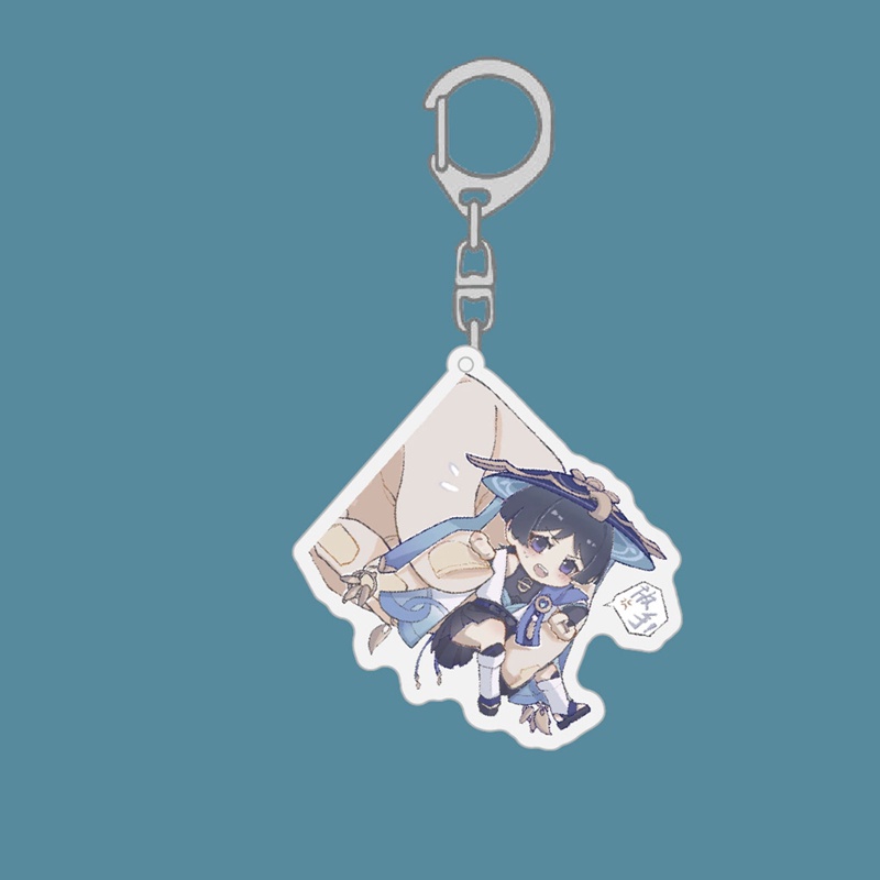 Móc Khóa Đồ trang trí Nhân Vật Game Genshin Va Chạm Sayu Yoimiya Kazuha Kamisato Ayaka Rosaria Dễ Thương