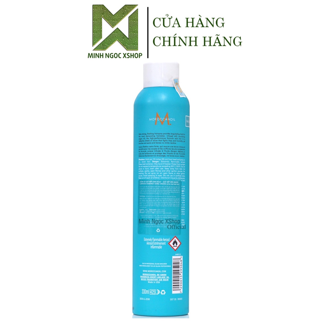 Gôm xịt giữ nếp linh hoạt giữ nếp siêu mạnh Moroccanoil Finish Extra Strong 330ML