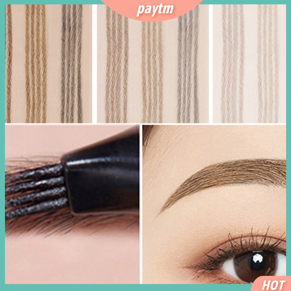 (PTM) Bút kẻ lông mày dạng phẩy sợi chống nước lâu phai đầu bút phân thành 4 ngạnh tiện dụng