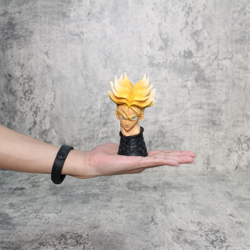 Mô hình trunks 45cm có 2 đầu thế - mô hình dragonball trunks có box trang trí bàn học không đế siêu net
