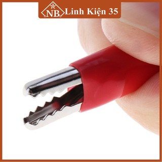 Dây nối kẹp cá sấu dài 1m (đầu kẹp từ sắt mạ chống han rỉ)
