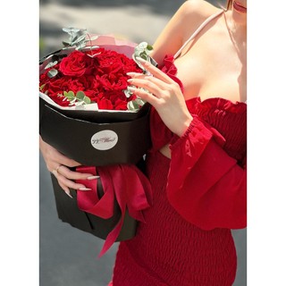 Đầm Nhún Đính Nơ 3362