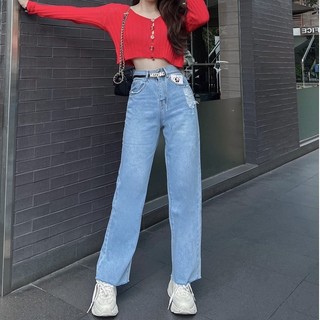 Quần Bò Suông Rách Túi Bên Hông Ulzzang Unisex Flashsaleshop 👉 Jean Dáng Rộng Hàn Quốc Unisex