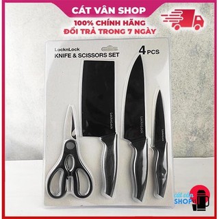 Bộ dao kéo nhà bếp 4 món lock&lock ckk106s4