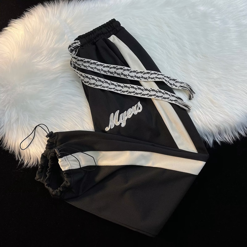 Quần Dài Lưng Thun Phong Cách hip hop Đường Phố Hàn Quốc Cá Tính Cho Nam