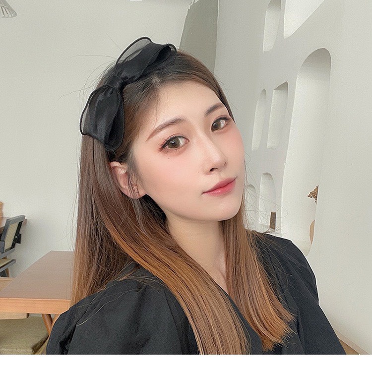 Bờm tóc nơ kim sa, băng đô tóc nữ phụ kiện thời trang hàn quốc - Y178