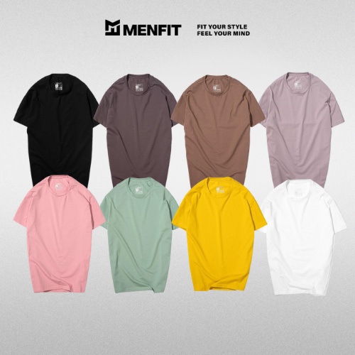 Áo thun nam cổ tròn MRC vải Cotton co giãn, dày dặn, dáng suông thoải mái - MENFIT