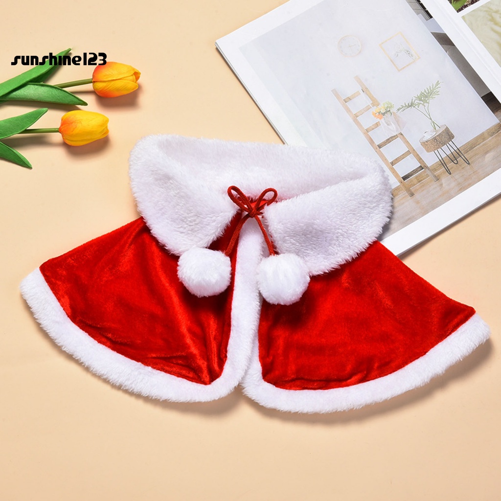 1 Bộ 3 Món Áo Choàng Giáng Sinh Kèm Nón Siêu Mềm Cho Bé Gái Sunshine123 >