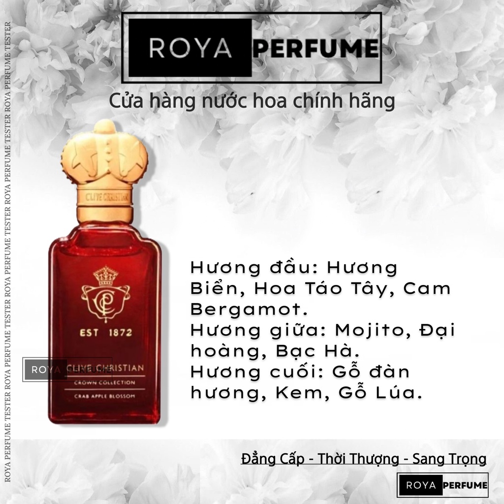 -𝑹𝑶𝑱𝑨- Nước hoa 𝐂𝐥𝐢𝐯𝐞 𝐂𝐡𝐫𝐢𝐬𝐭𝐢𝐚𝐧 𝐂𝐫𝐚𝐛 𝐀𝐩𝐩𝐥𝐞 𝐁𝐥𝐨𝐬𝐬𝐨𝐦 -𝑹𝑶𝑱𝑨-