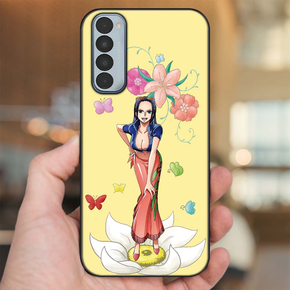 Ốp lưng Oppo Reno 4 Pro viền đen in hình Nico Robin One Piece Đảo Hải Tặc