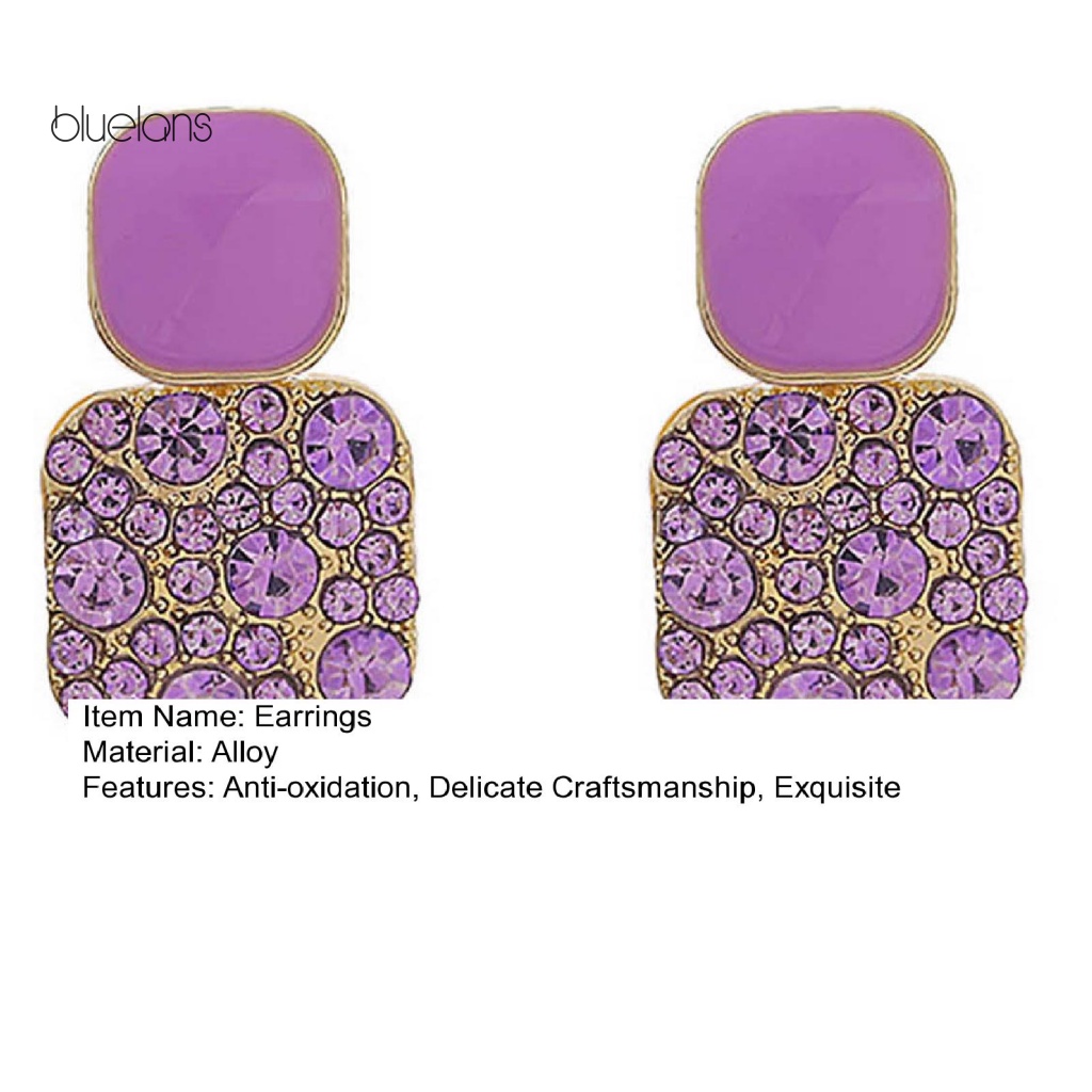 1 Đôi Bông Tai Đính Đá Thời Trang Âu Mỹ