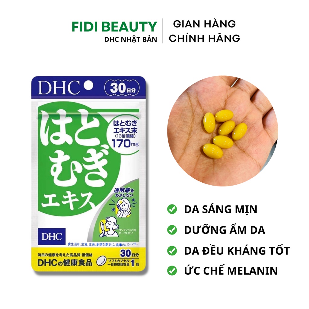 Viên uống trắng da DHC Nhật Bản Adlay Extract 30 Ngày