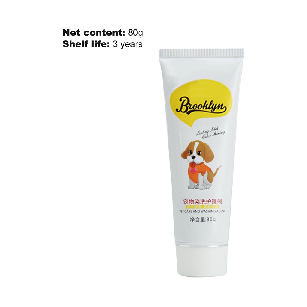 Mua Sắm| Tuýp Kem Nhuộm Lông Chó 80g Sắc Tố Cao Màu Sắc Tươi Sáng