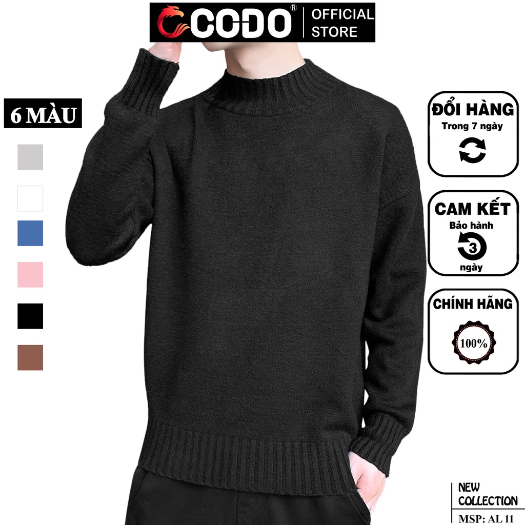 Áo Len Nam Cao Cổ CODO Chất dày dặn Dáng Hàn Quốc AL11