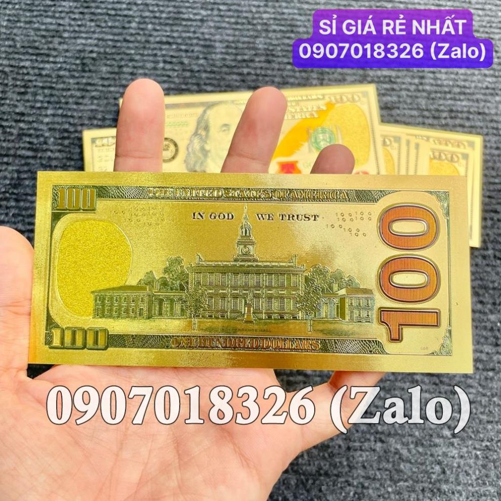 [HÓT] Sỉ 100 Tờ Tiền 100 Usd Plastic Mạ Vàng Kỷ Niệm đẹp mắt Lì Xì Giá Sỉ độc đáo , Giá Sỉ