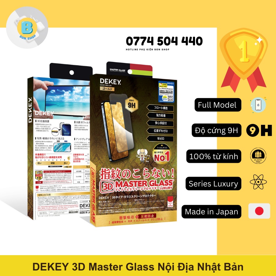 Kính Cường Lực DEKEY 3D Master Glass LUXURY