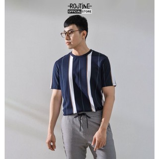 Áo Thun Nam Tay Ngắn Kẻ Sọc Form Regular - Routine 10S20TSH023