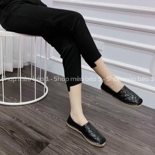 Giày slip on cn trần chỉ đế cói dáng basic fullbox