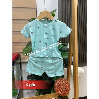 bộ ngắn unchi cúc giữa hoa văn màu