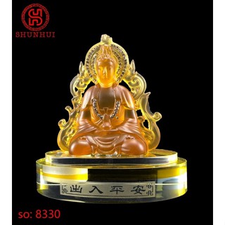 Tượng Phật Quan Âm để Xe Hơi Bằng Lưu Ly 2 Mặt