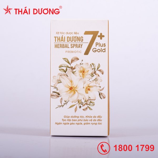 Bộ Dầu gội Thái Dương 7 Plus 480ml và Xịt mọc tóc Thái Dương 7 Plus Gold 60ml