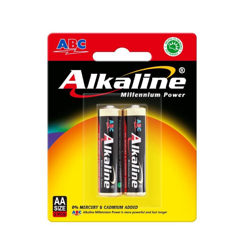 PIN Alkaline ABC 1 cặp 2 viên (pin tiểu) Nhập Khẩu Indonesia
