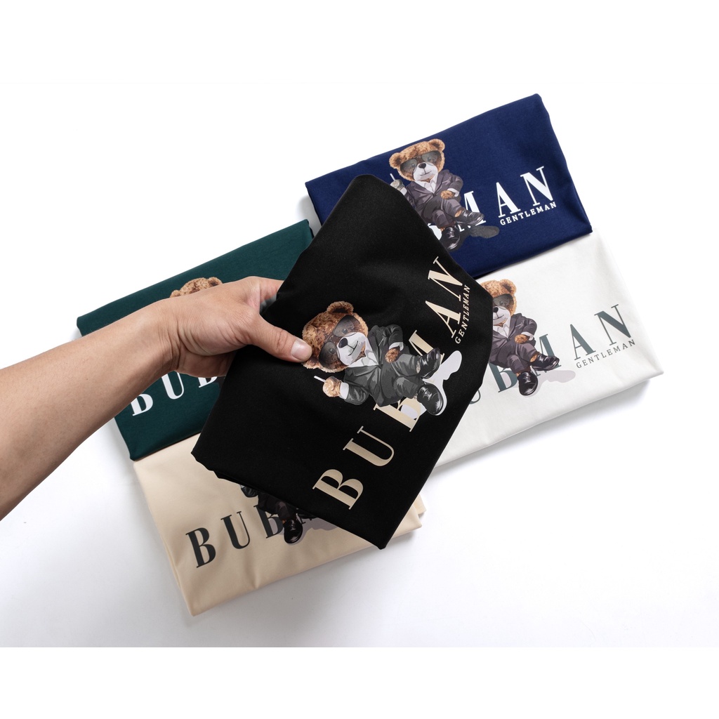 Áo thun tay lỡ BUBBEAR OS BUBDY phông Unisex nam nữ Cotton oversize form rộng BUBMAN - OS-001