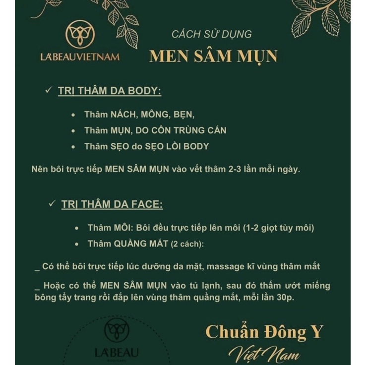 Men sâm mụn thượng đẳng LàBeau