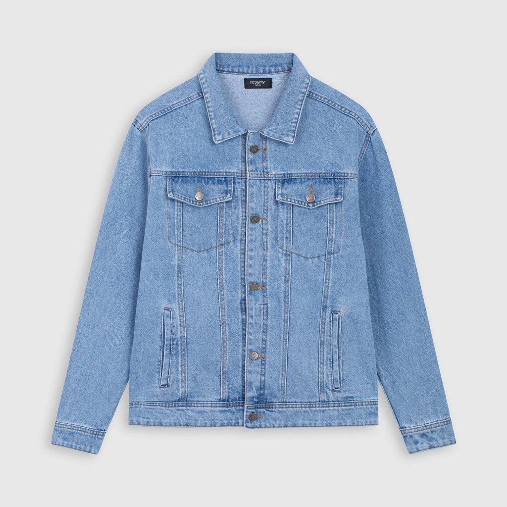 Áo khoác ROWAY chất liệu Denim dày dặn cao cấp | Áo khoác denim xanh