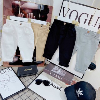 Quần kaki mềm, co dãn cho bé trai/bé gái size 18-38kg