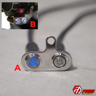 Công tắc đôi led on-off/passing pat inox