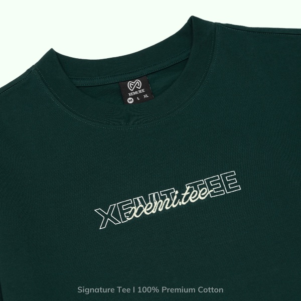 Áo thun local brand Xemi.tee form unisex dòng Signature Tee ver 1.0 giá rẻ màu xanh