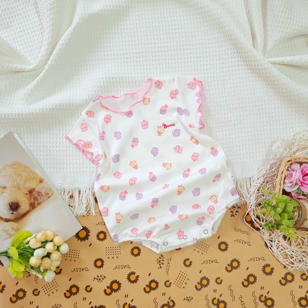 Body thỏ Bunny cho bé gái 0-6 tháng trộn màu
