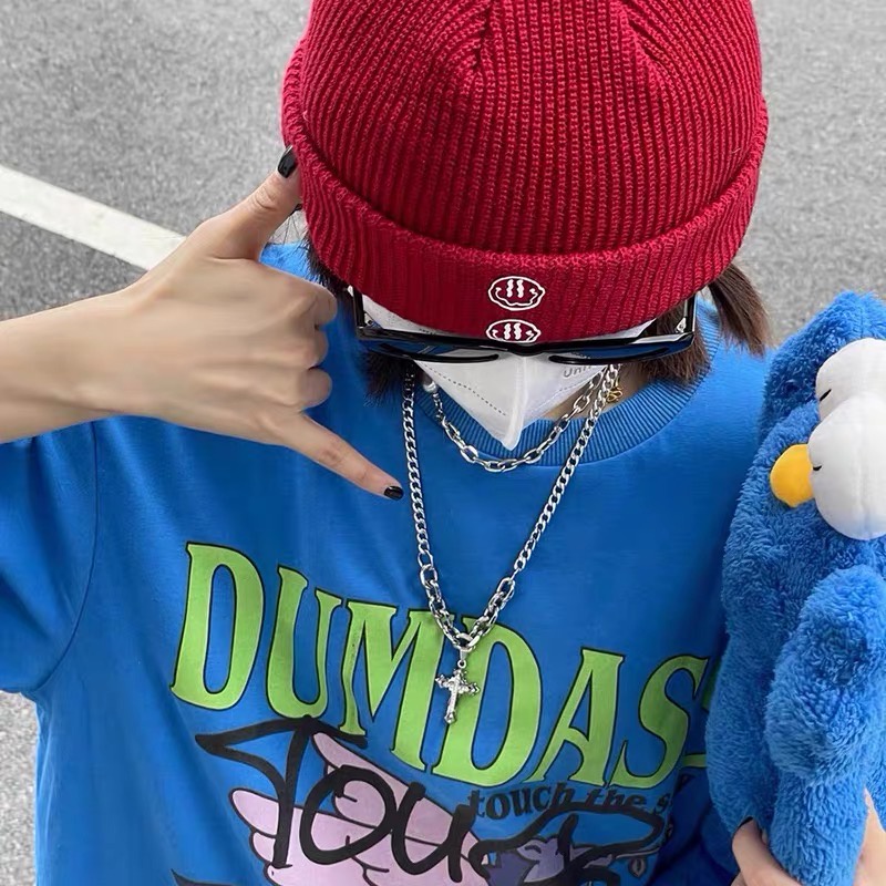 Dây Chuyền Bằng Thép Không Gỉ Mặt Thánh Giá Phong Cách Hip Hop Cho Cặp Đôi/Vòng cổ Thép Không Gỉ Mặt Thánh Giá Phong Cách hip hop unisex