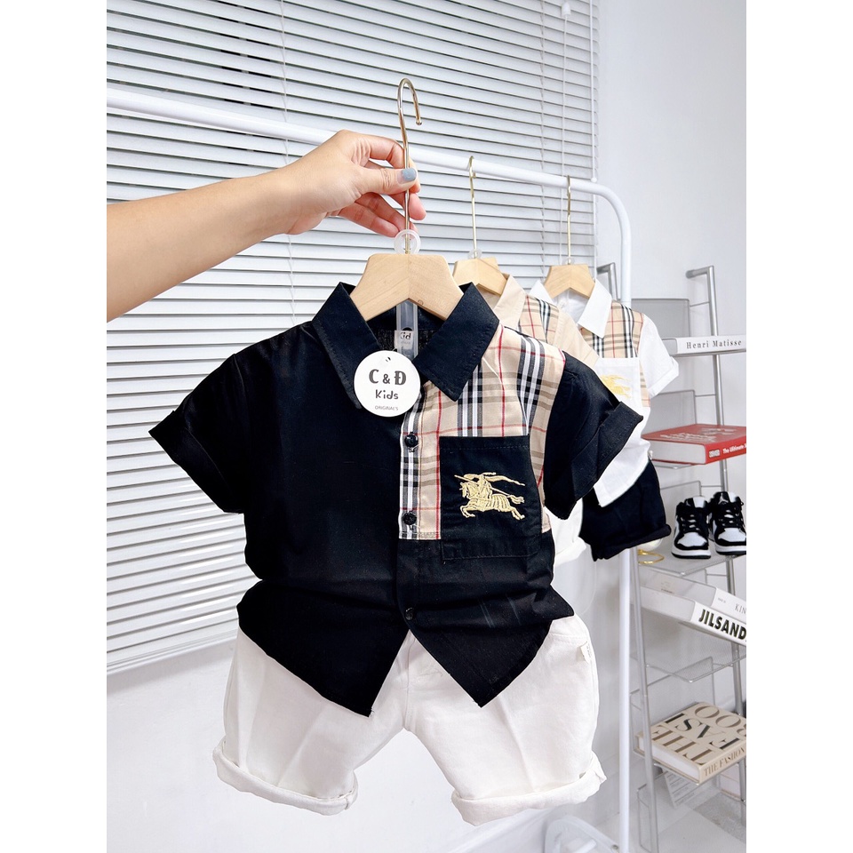 Sét sơ mi thô nam con ngựa quần kaki cực chất