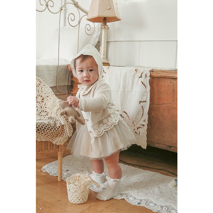 Áo Khoác Cardigan Len Mỏng Cho Bé Gái