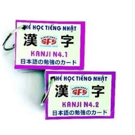 Bộ thẻ học tiếng nhật kanji N4 theo giáo trình minano