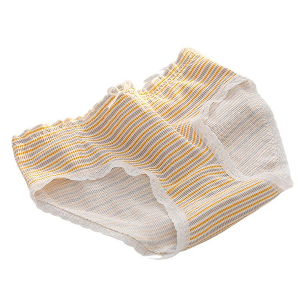 SOMEDAYZL Quần Lót Cotton Không Đường May Phối Bèo Họa Tiết Dâu Tây Dễ Thương Thoáng Khí Cho Nữ