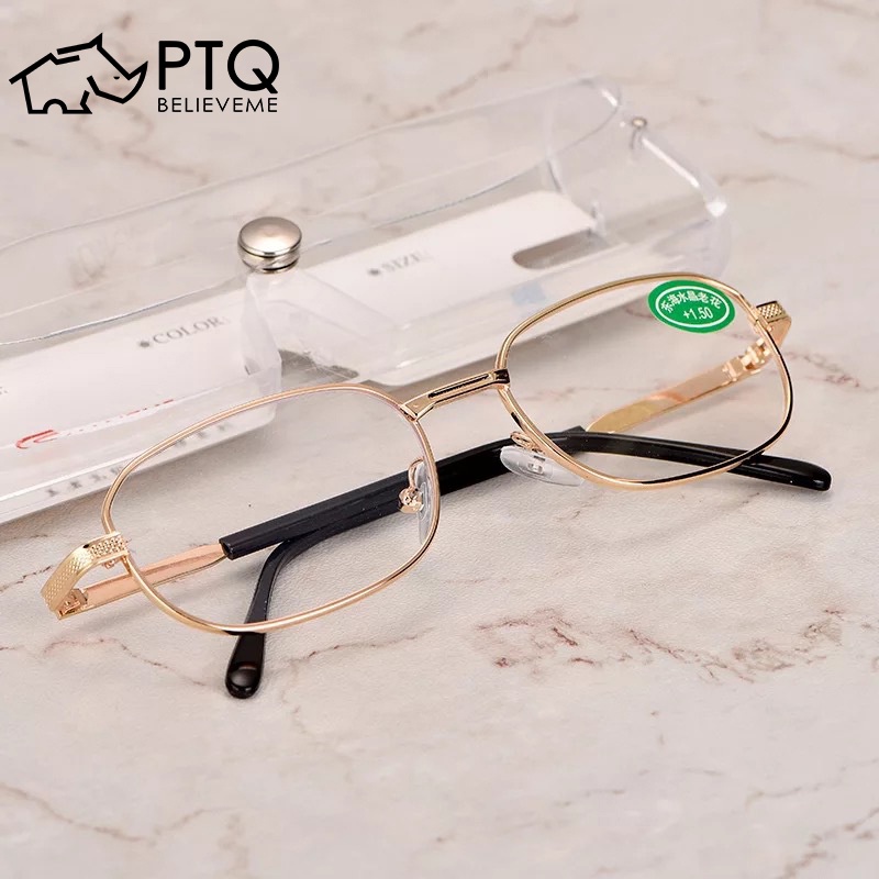 Kính Đọc Sách Gọng Kim Loại Chống Bức Xạ + 100 ~ + 400 PTQ