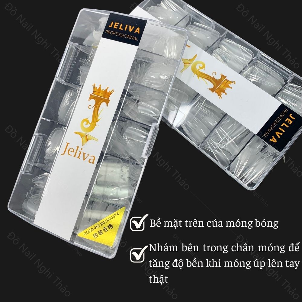 Móng úp tay nhám JELIVA B hộp 500 móng