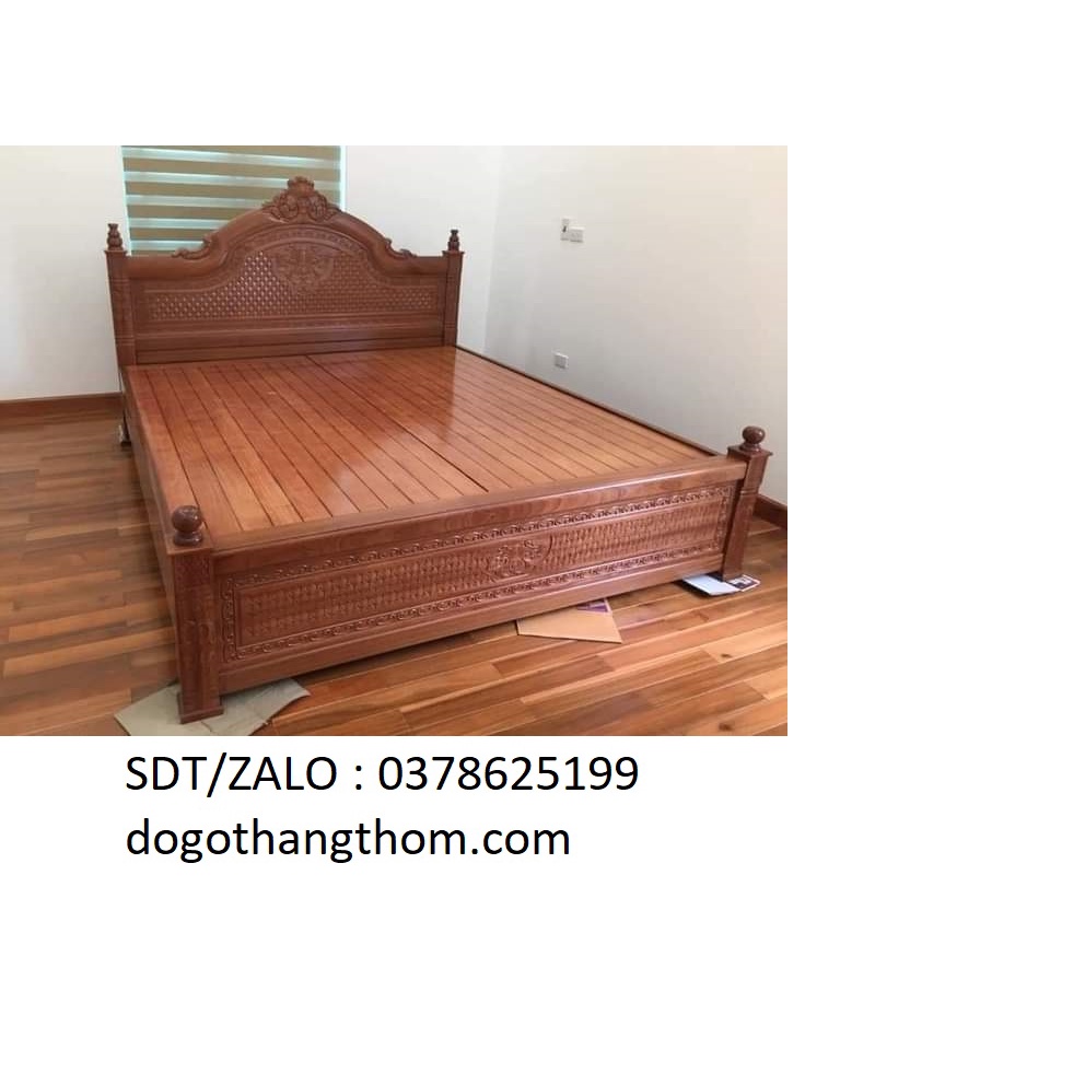 giường gỗ sồi hoàng gia 1m8 rác phản