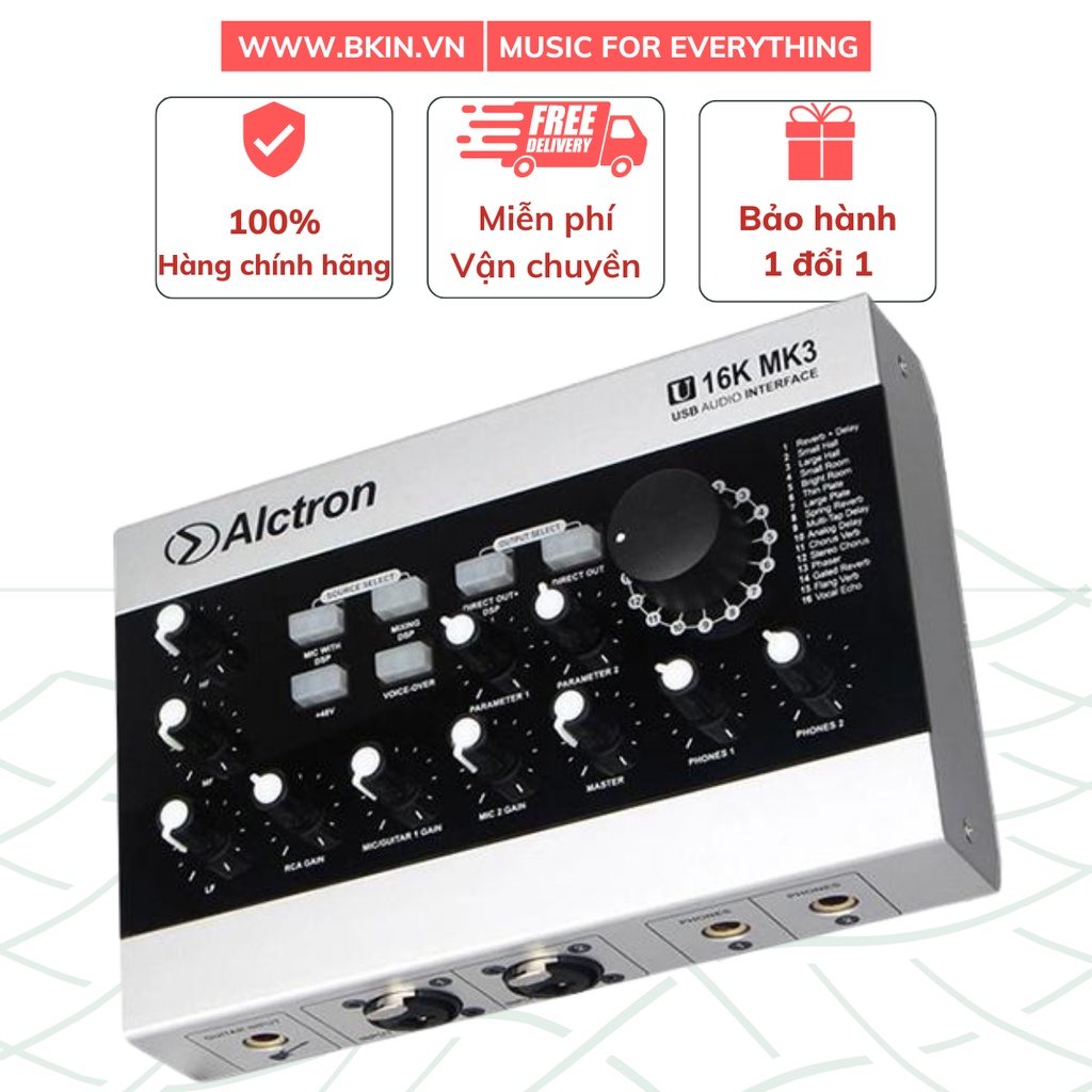 Sound card thu âm hát livestream Alctron u16k MK3 giá sỉ