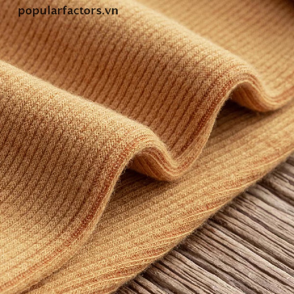 1 Đôi Tất Nhung Dày Giữ Ấm Mùa Đông Kẻ Sọc Màu Trơn Cho Nữ