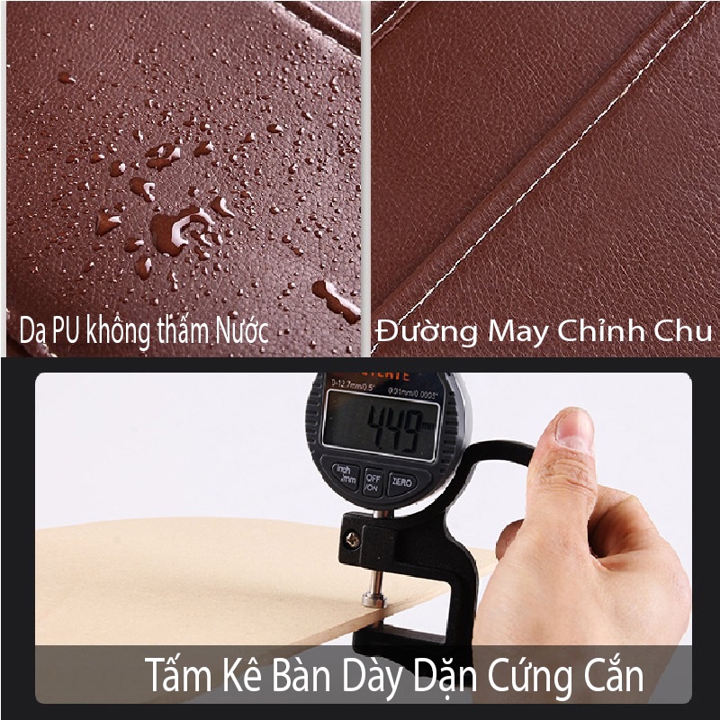 Túi Treo Đồ Sau Ghế ô tô Bằng Da cao cấp loại dày, Có bàn cứng để đồ chắc chắn, chống nước, bụi