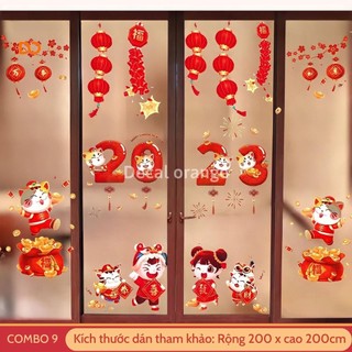 Decal dán kính tết 2023