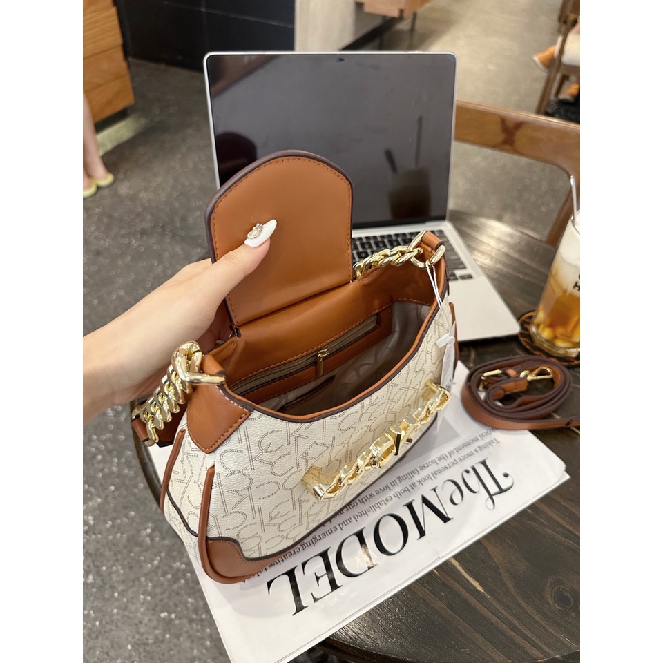 Túi Xách Nữ Kẹp Nách Thời Trang - Túi Đeo Vai, Túi Đeo Chéo Phối Dây Xích Trẻ Trung, Cá Tính